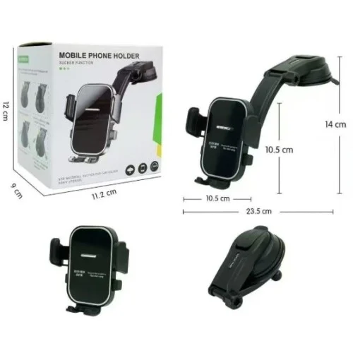 İthalat® Torpido Üstü Vakumlu Araç Telefon Tutucu  Ayarlanabilir Uzun Kollu CM-393