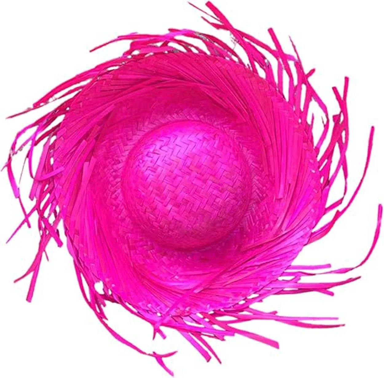 İthalat® Tropikal Parti Pembe Fuşya Hasır Hawaii Şapkası 13x36 cm İthalat® Tropikal Parti Pembe Fuşya Hasır Hawaii Şapkası 13x36 cm