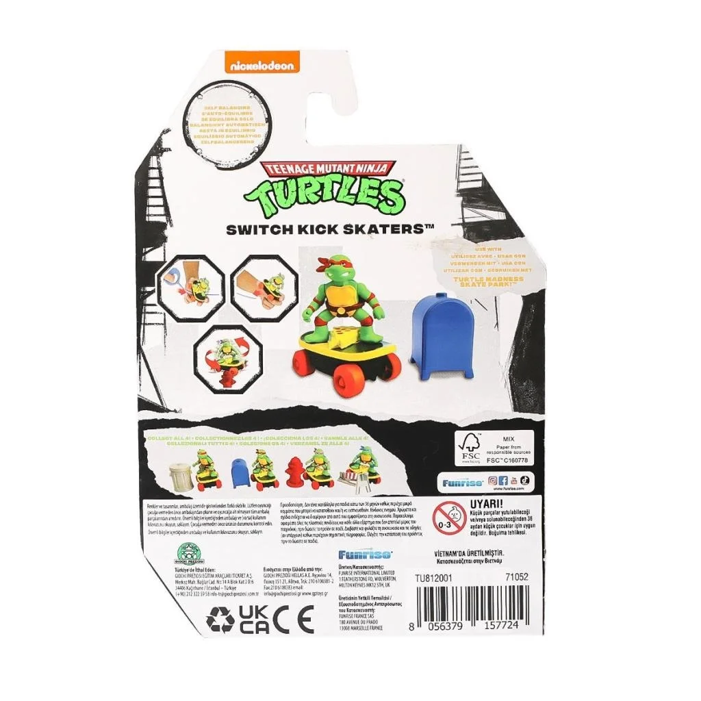 İthalat® TU812001 TMNT Ninja Kaplumbağalar Kaykay Figürü - 71052