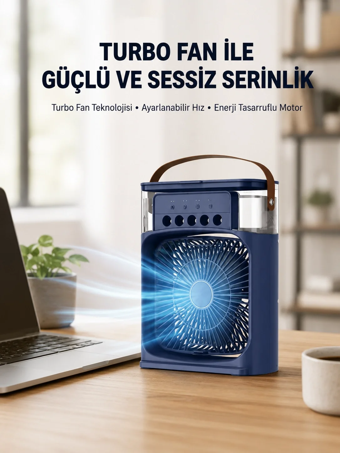 İthalat® Turbo Fan Teknolojili Sessiz ve Güçlü Soğutma Masası Vantilatör