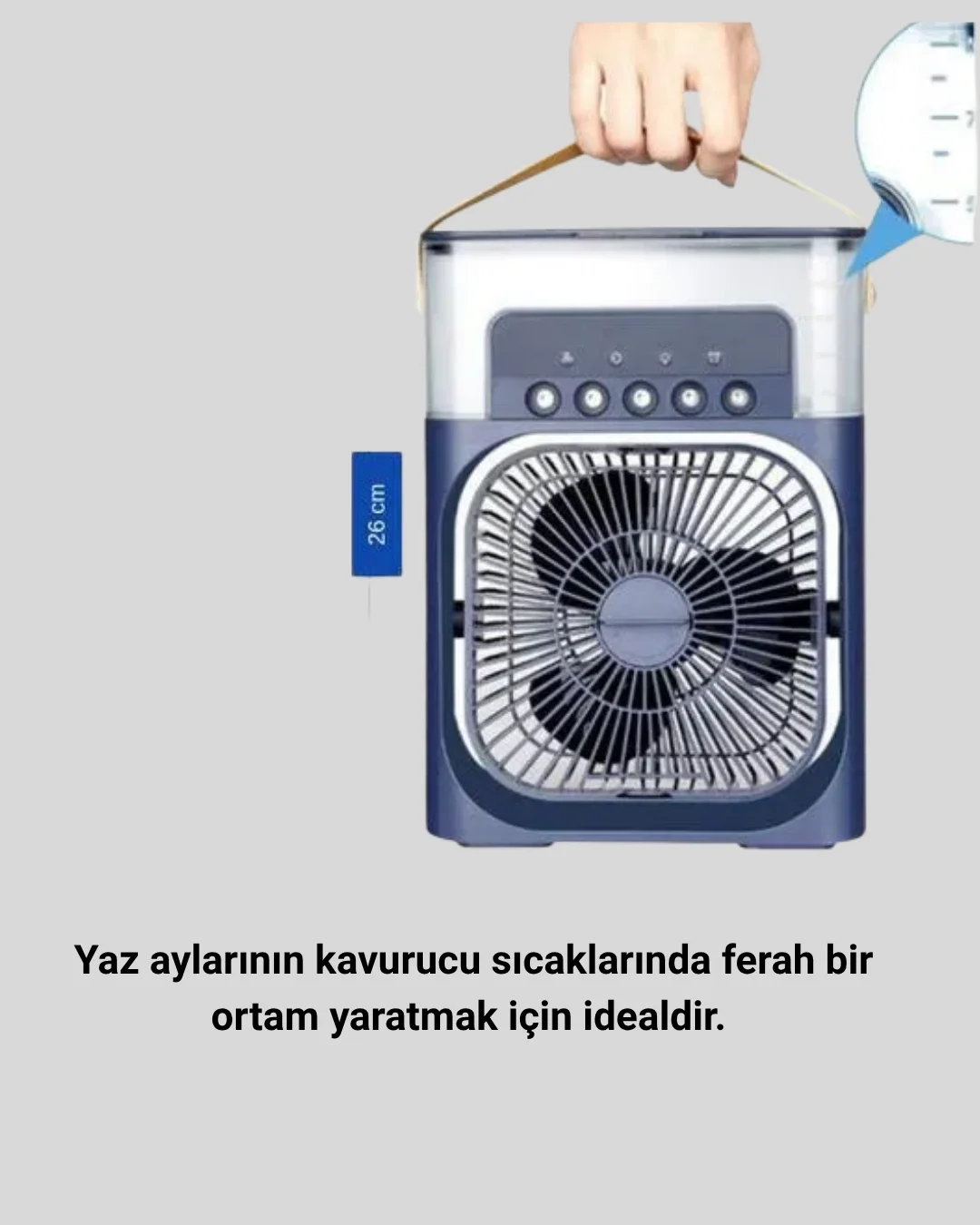İthalat® Turbo Fan Teknolojili Sessiz ve Güçlü Soğutma Masası Vantilatör