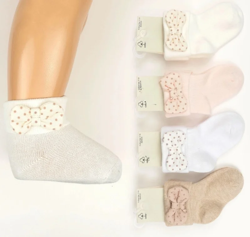 İthalat® Turta Aksesuarlı Bebek Soket Çorap K46293  (tek adet fiyatıdır)