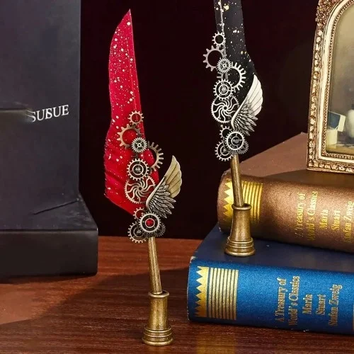 İthalat® Tüylü Mürekkepli Divit Kalem Seti