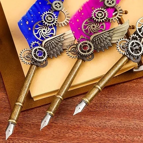 İthalat® Tüylü Mürekkepli Divit Kalem Seti