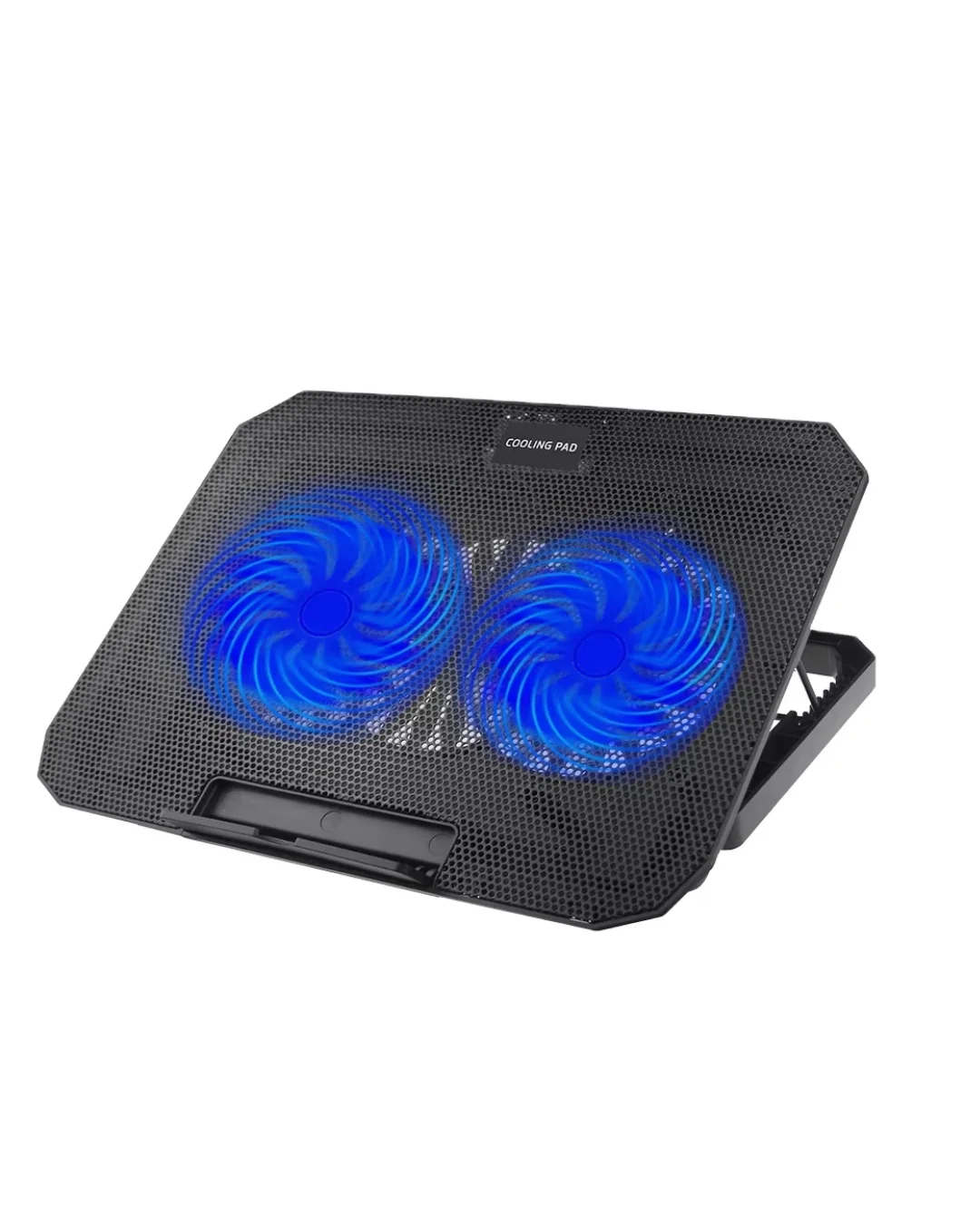 İthalat® USB Girişli Laptop Soğutma Standı Çift Fan Mavi Işıklı Notebook Soğutucu