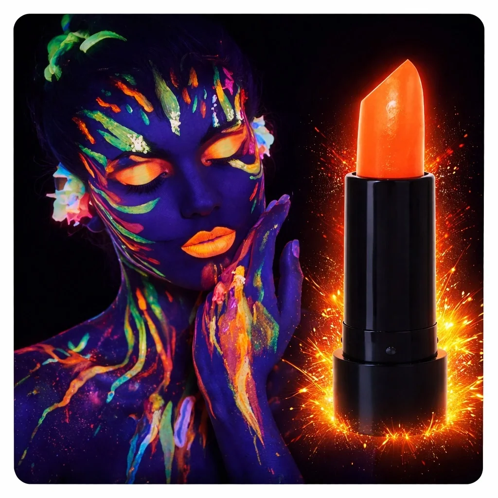 İthalat® UV Neon Turuncu Ruj – Karanlıkta Parlayan Makyaj Boyası İthalat® UV Neon Turuncu Ruj – Karanlıkta Parlayan Makyaj Boyası