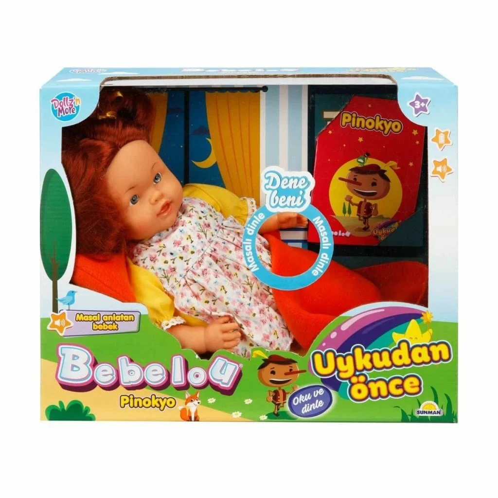 İthalat® Uykudan Önce Bebeği Masal Anlatan Pinokyo 40 cm
