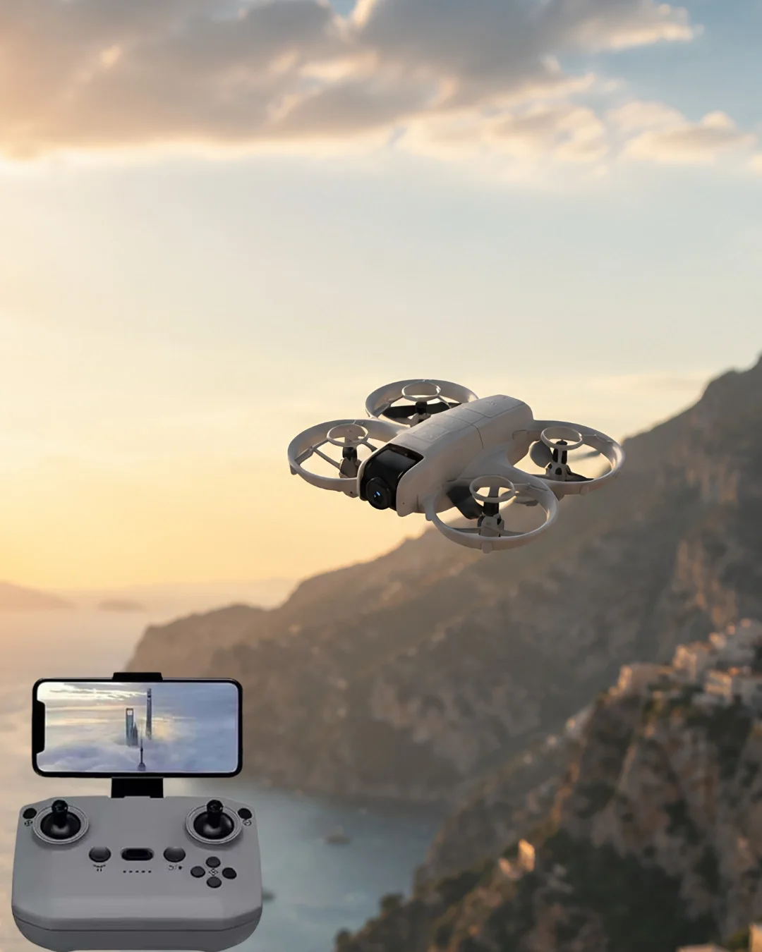 İthalat® Uzaktan Kumandalı Mini Drone HD Kamera Işıklı Tasarım