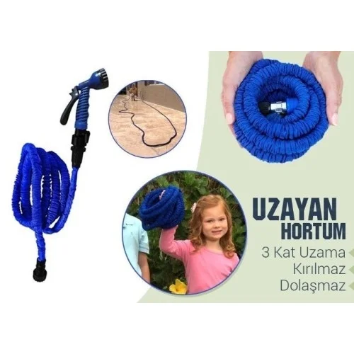 İthalat® Uzayan Bahçe Sulama Araç Yıkama Hortumu