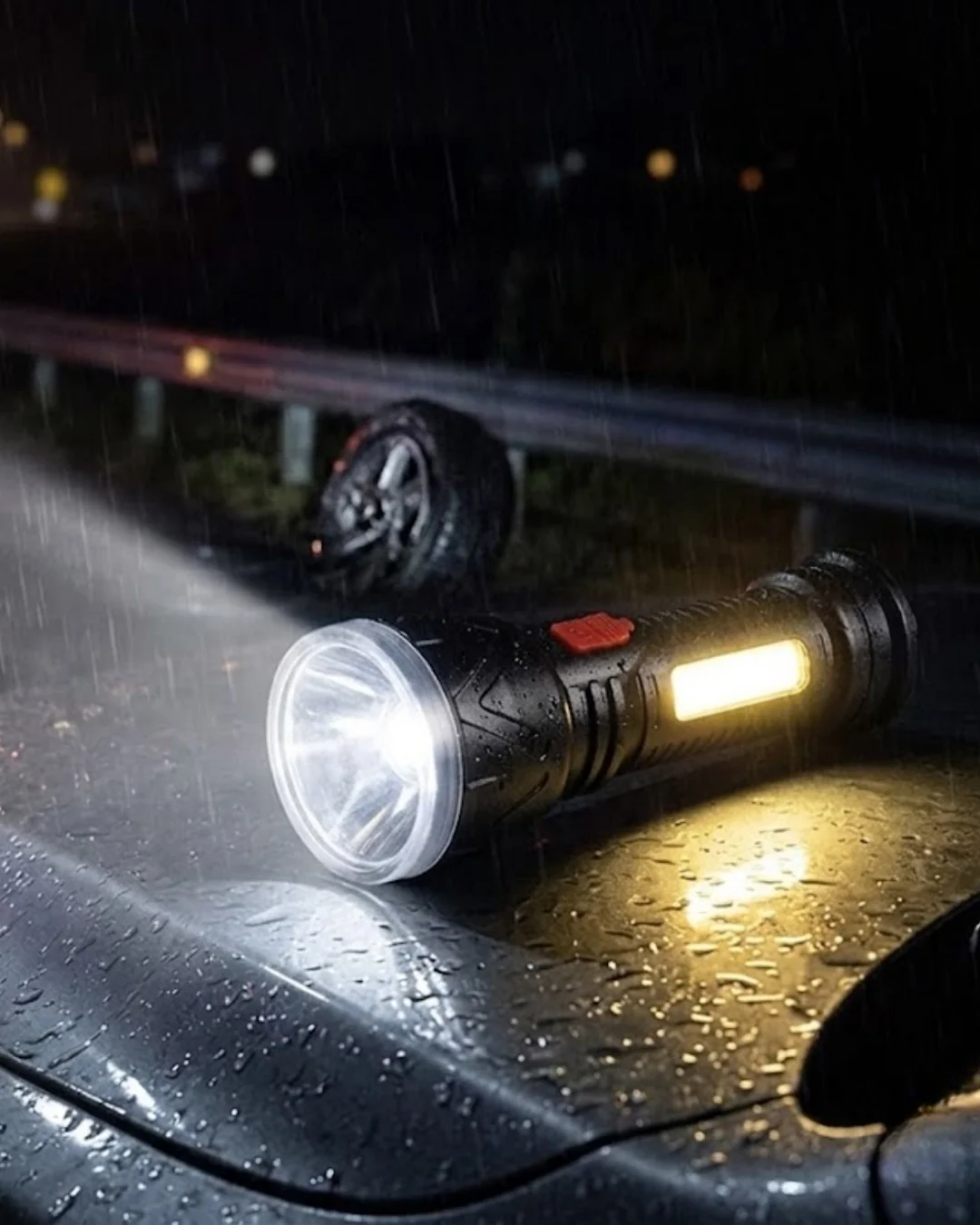 İthalat® Uzun Menzilli Işıldak Şarjlı 9 LED 4 Kademeli Aydınlatma