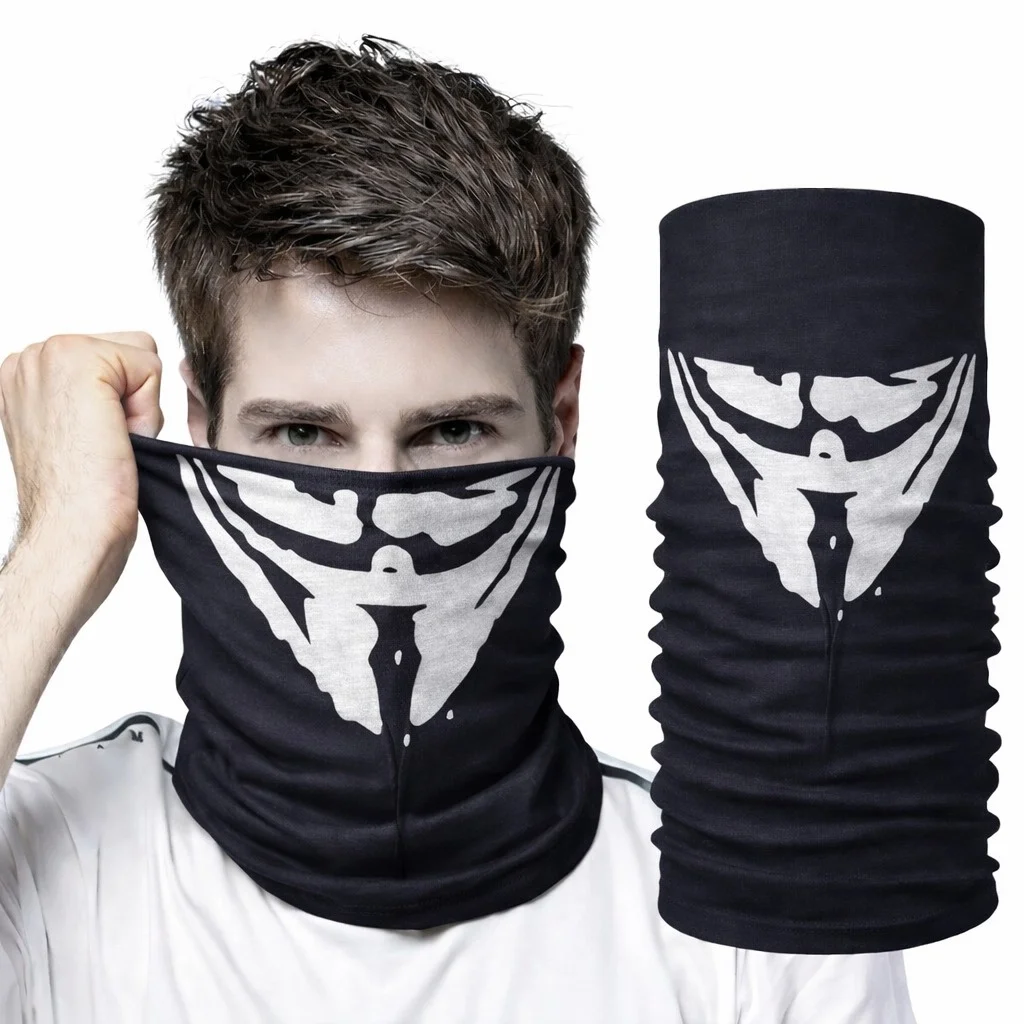 İthalat® Vendetta Maskesi Desenli Baf Bandana – Çok Amaçlı Yüz Boyunluk Bandana 4 No
