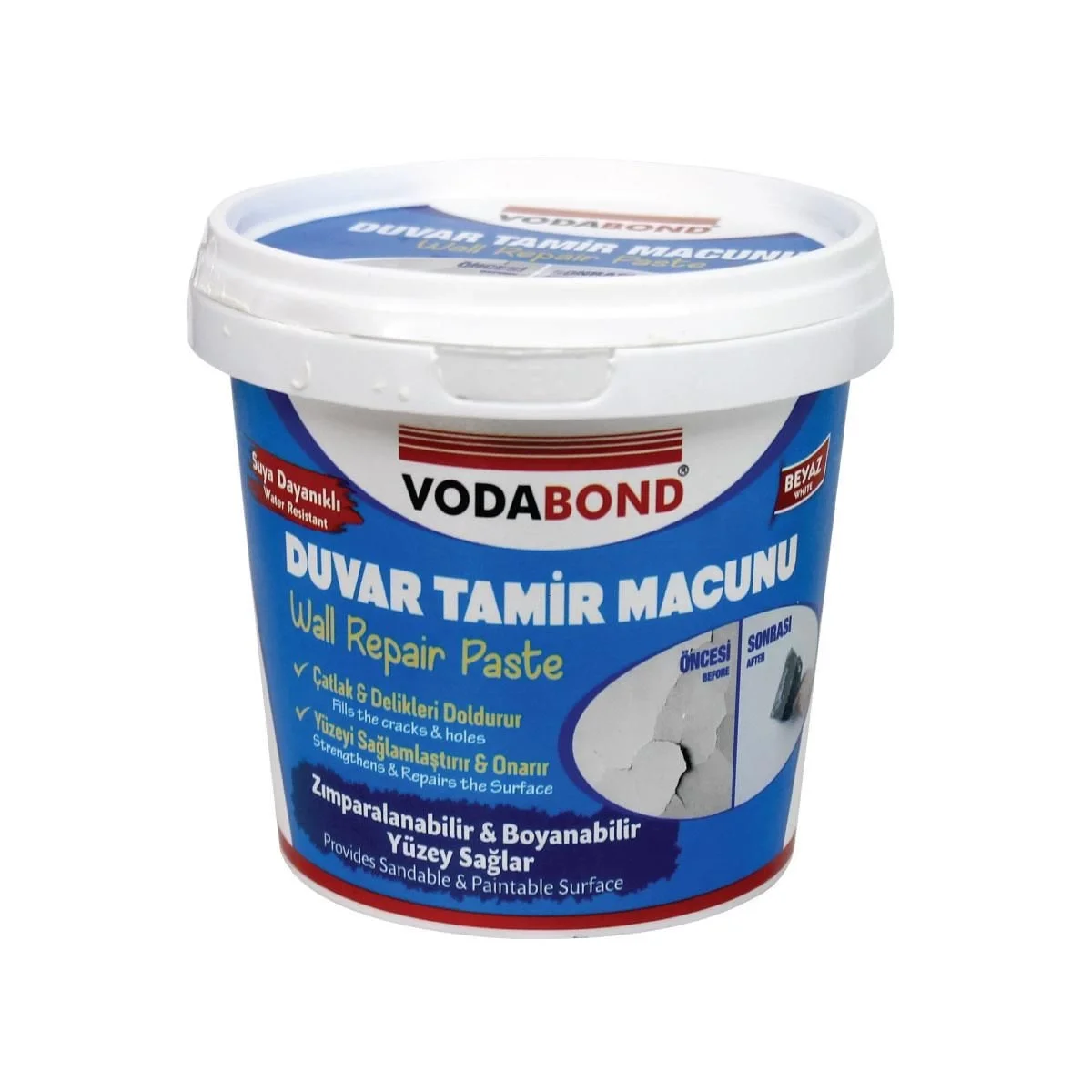 İthalat® Vodabond Duvar Tamir Macunu 500 gr Beyaz İthalat® Vodabond Duvar Tamir Macunu 500 gr Beyaz