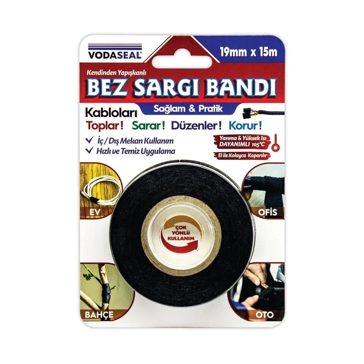 İthalat® Vodaseal Bez Sargı Bandı 19 mm 15 Metre