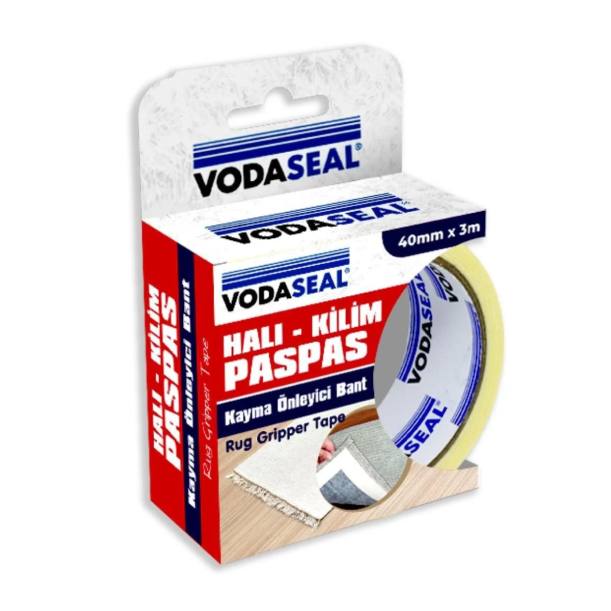 İthalat® Vodaseal Halı Kayma Önleyici Bant 40 mm 3 Metre