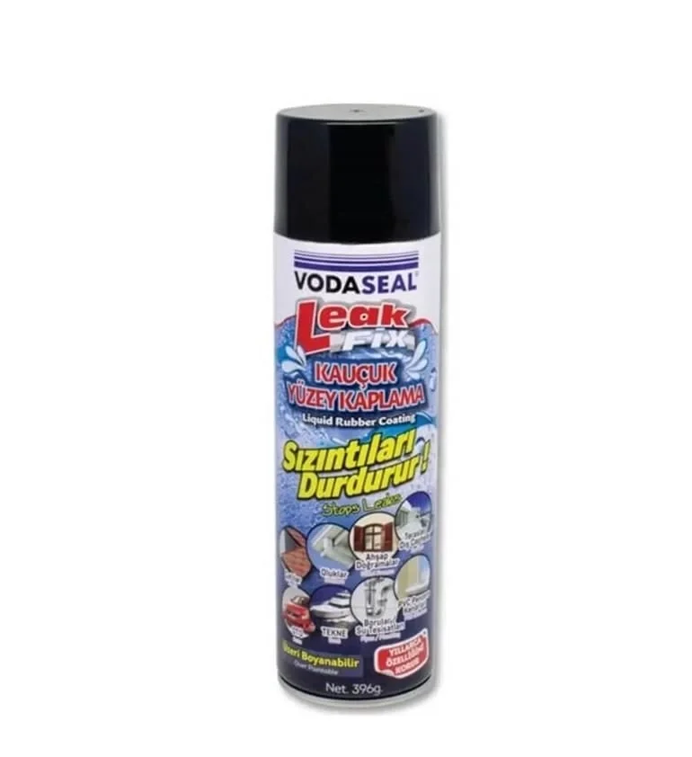 İthalat® Vodaseal Leak Fix Kauçuk İzolasyon Spreyi 396 gr Siyah