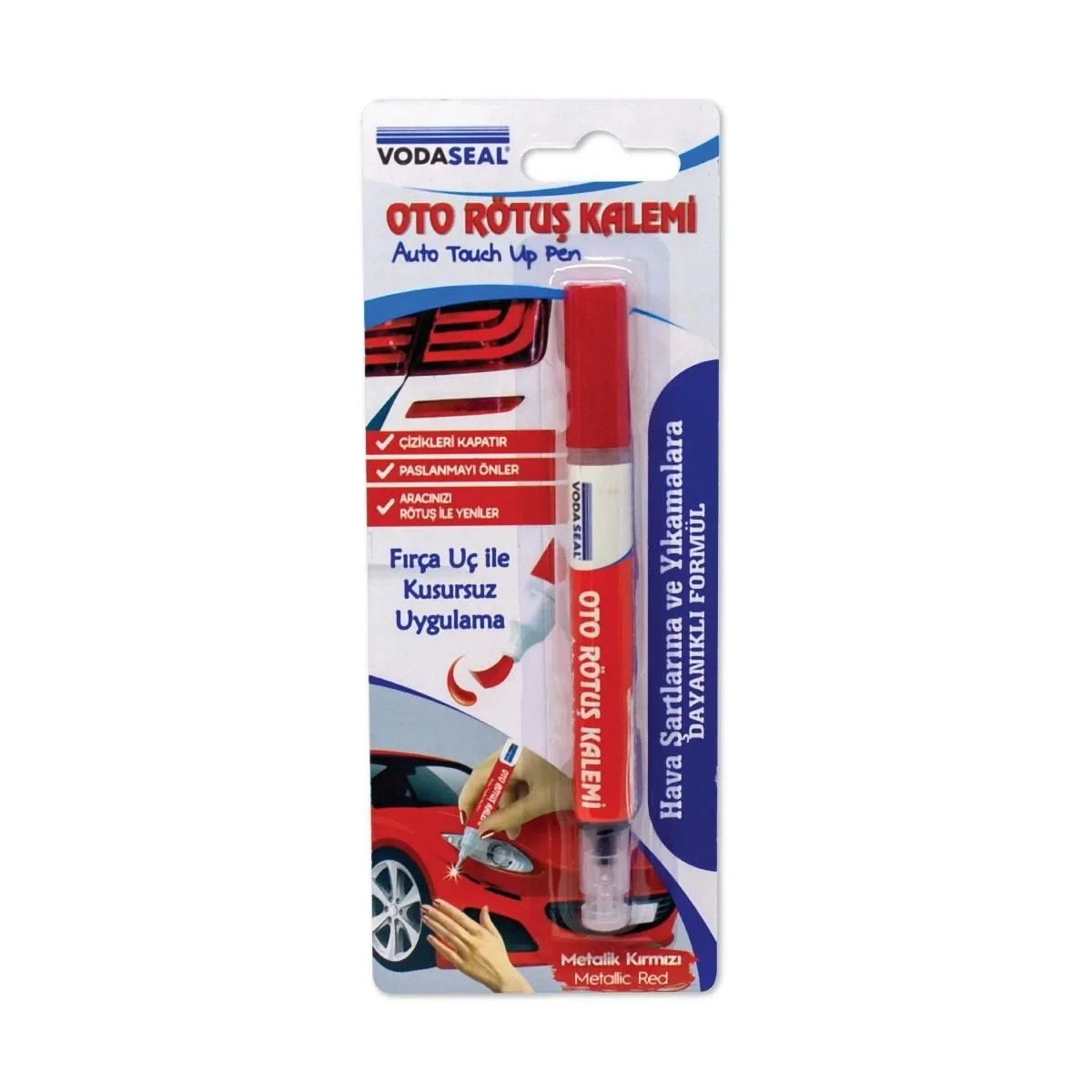 İthalat® Vodaseal Oto Rötuş Kalemi Metalik Kırmızı 5 ml