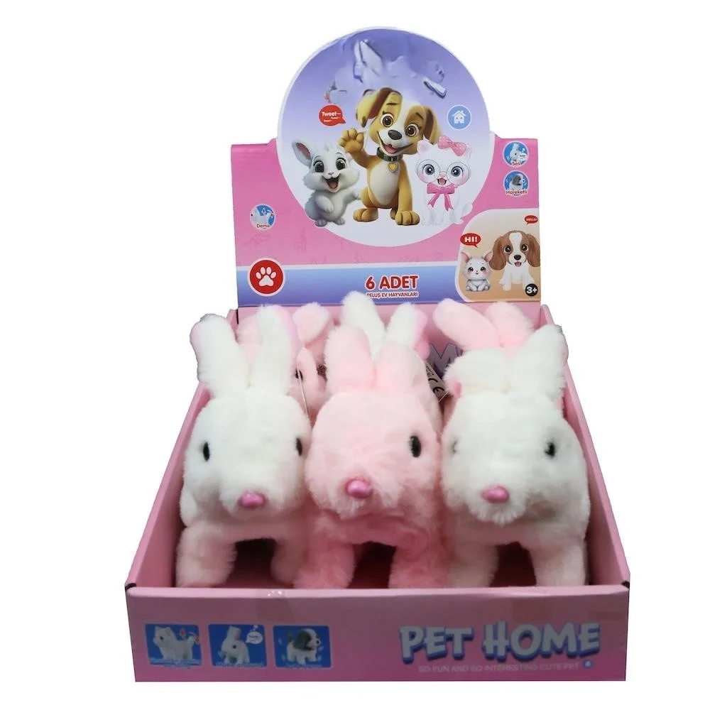 İthalat® VRD10643 PELUŞ EVCİL TAVŞAN SESİ VE HAREKETLİ
