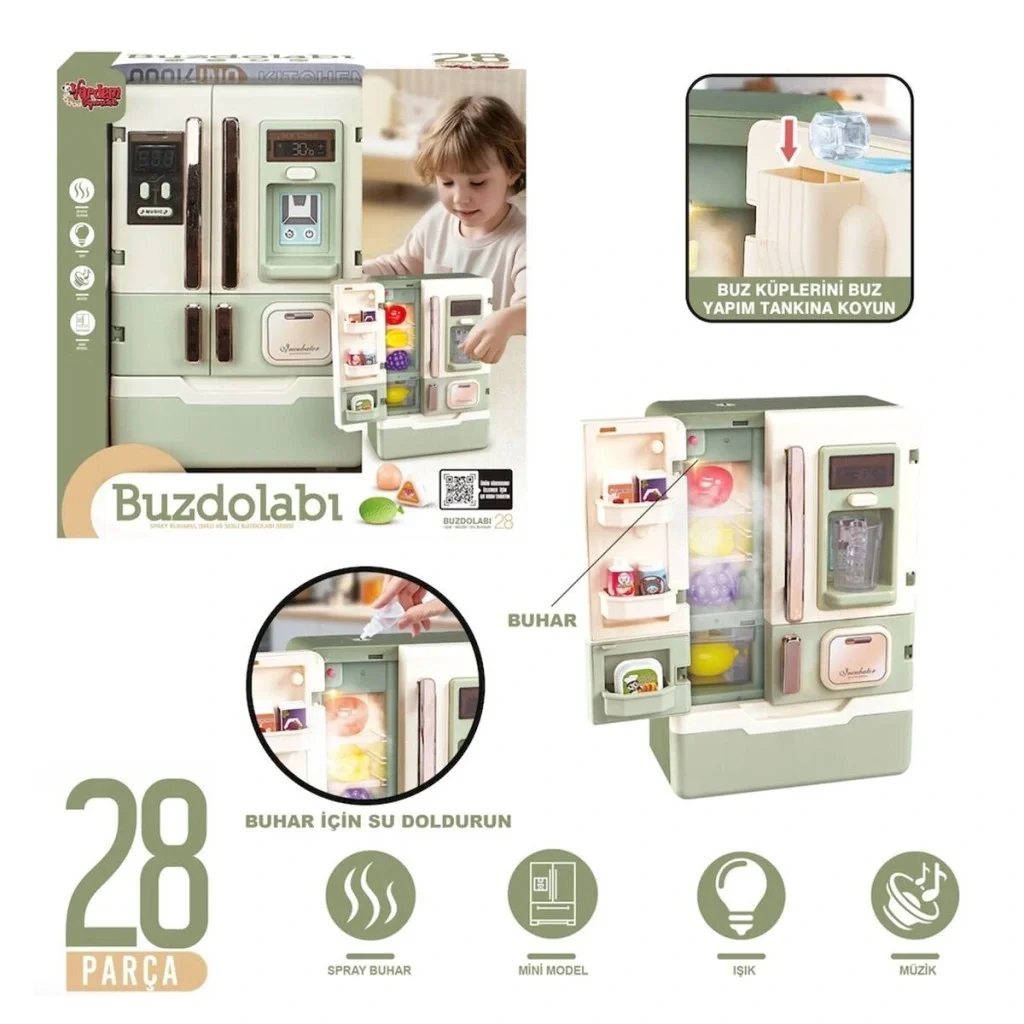 İthalat® VRD10650 IŞIKLI VE SESLİ AKSESUARLI BUZDOLABI