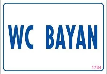 İthalat® WC Uyarı Levhası 17,5x25 KOD:1784