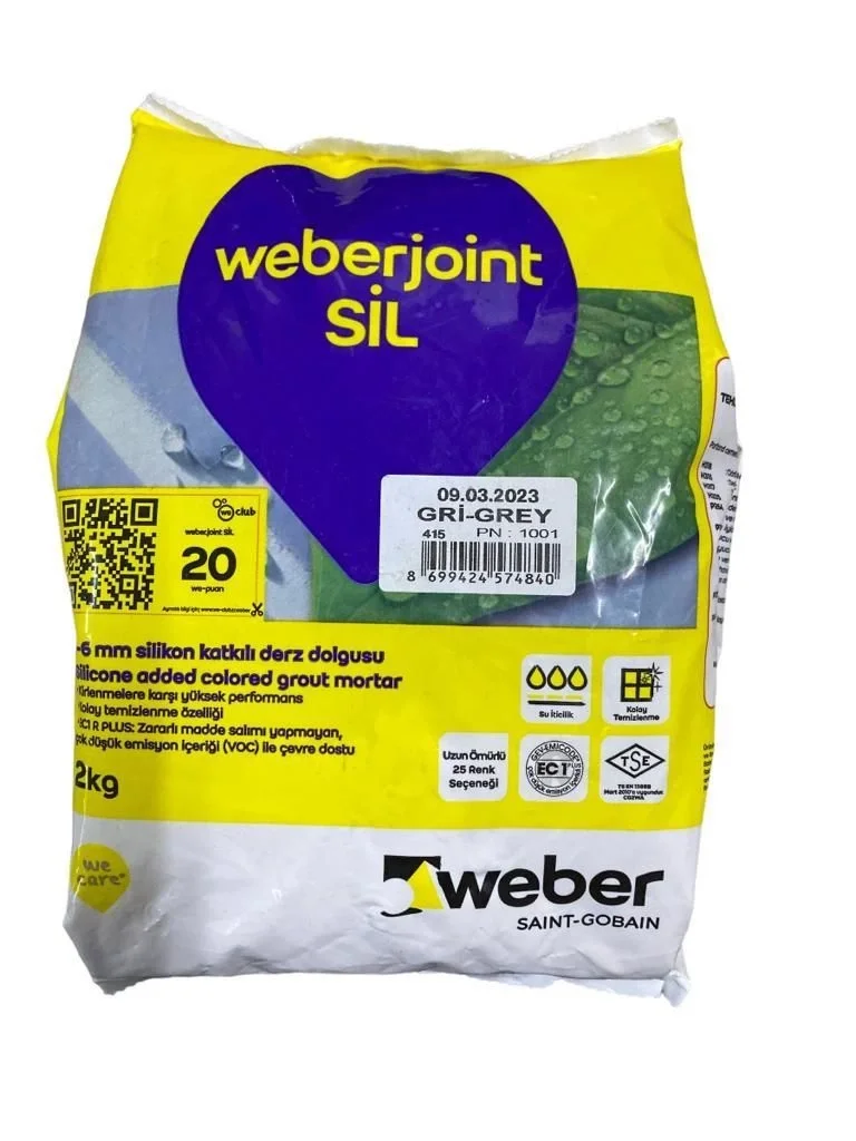 İthalat® Weber Joint Sil 415 Gri Derz Dolgu 2 Kg İthalat® Weber Joint Sil 415 Gri Derz Dolgu 2 Kg