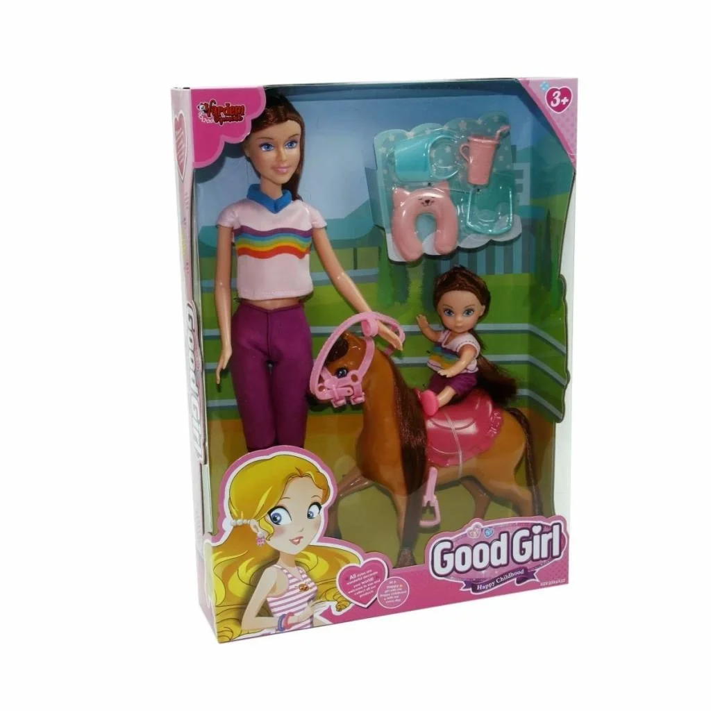 İthalat® WG-115162 Kutulu 29cm Atlı Kızı ve Anne Bebek - Vardem Oyuncak