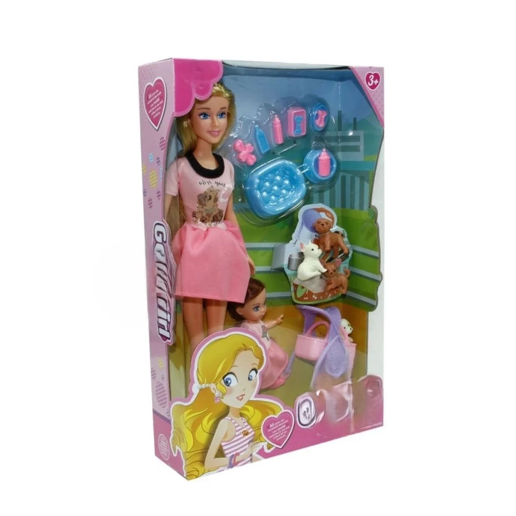 İthalat® WG-115164 KUTULU 29 CM ANNE KIZ PET SHOPTA