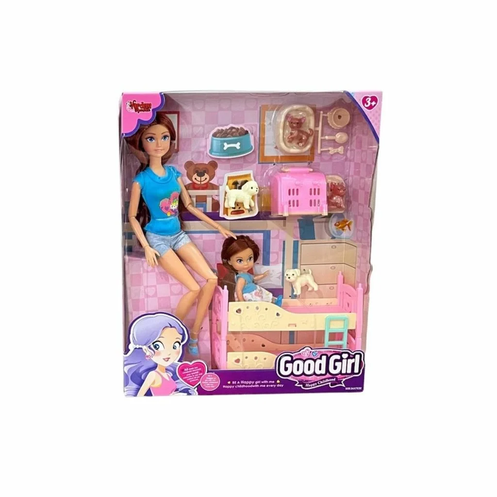 İthalat® WG-C115112 Kutulu 29cm Aksesuarlı Ranzalı Bebek - Vardem Oyuncak