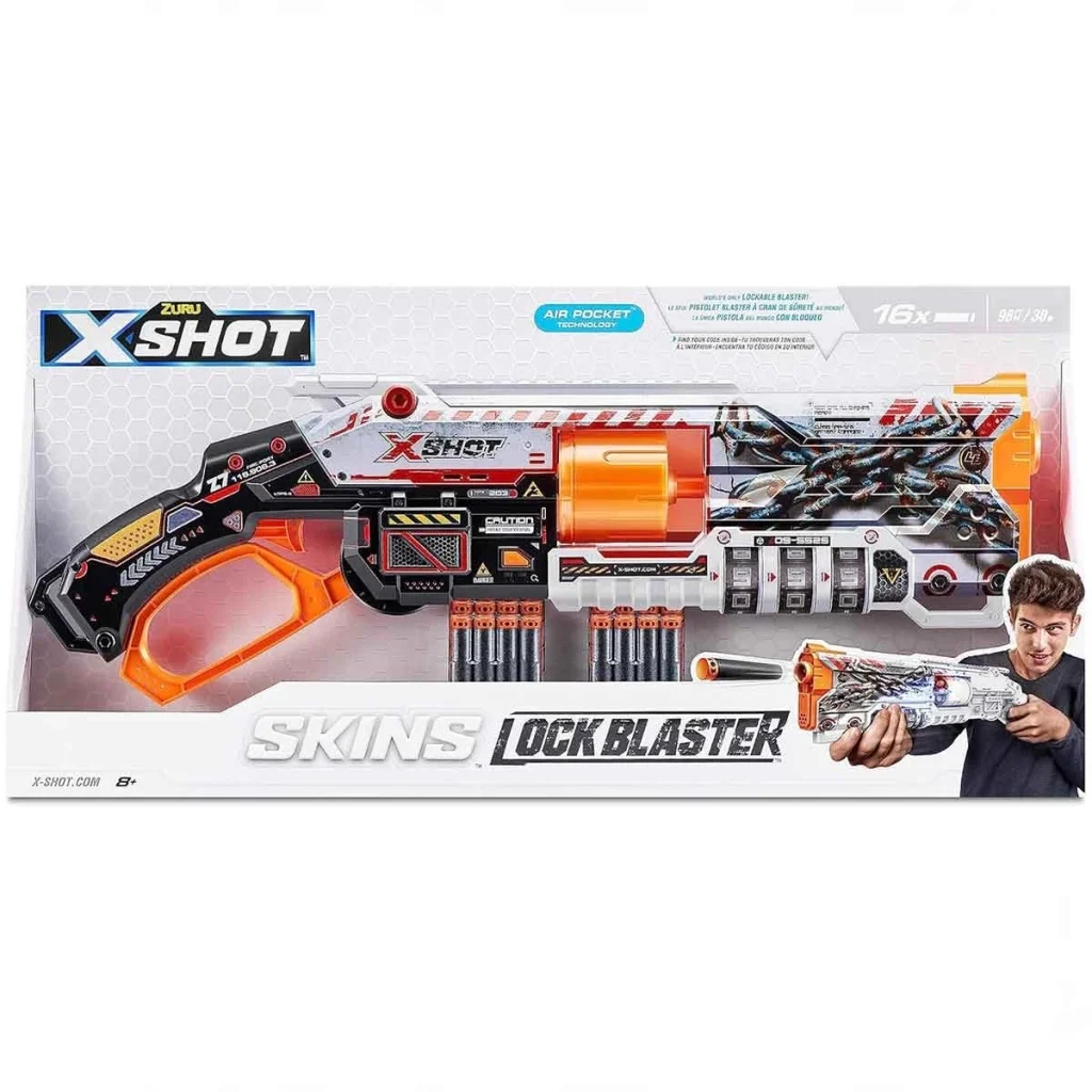 İthalat®  X-Shot Skins Lock Blaster 16 Dartlı