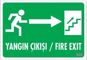 İthalat® Yangın Çıkışı Uyarı Levhası 17,5x25 KOD:929 İthalat® Yangın Çıkışı Uyarı Levhası 17,5x25 KOD:929