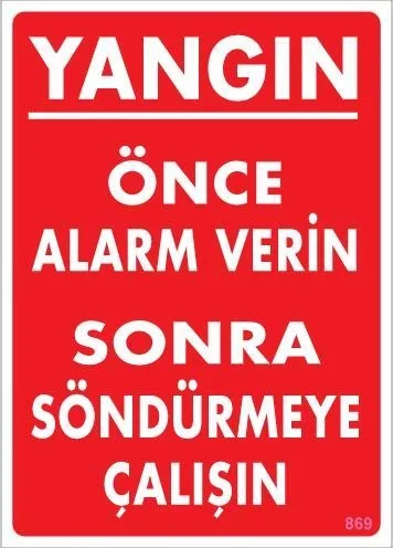 İthalat® Yangın Nasıl Söndürülür Uyarı Levhası 25x35 KOD:869 İthalat® Yangın Nasıl Söndürülür Uyarı Levhası 25x35 KOD:869