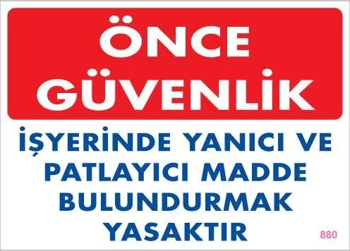 İthalat® Yanıcı ve Parlayıcı Madde Uyarı Levhası 25x35 KOD:880 İthalat® Yanıcı ve Parlayıcı Madde Uyarı Levhası 25x35 KOD:880