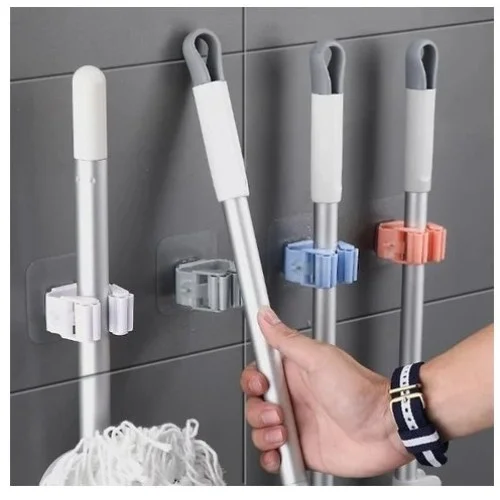 İthalat® Yapışkanlı Pratik Mop Tutucu 4 Adet Beyaz