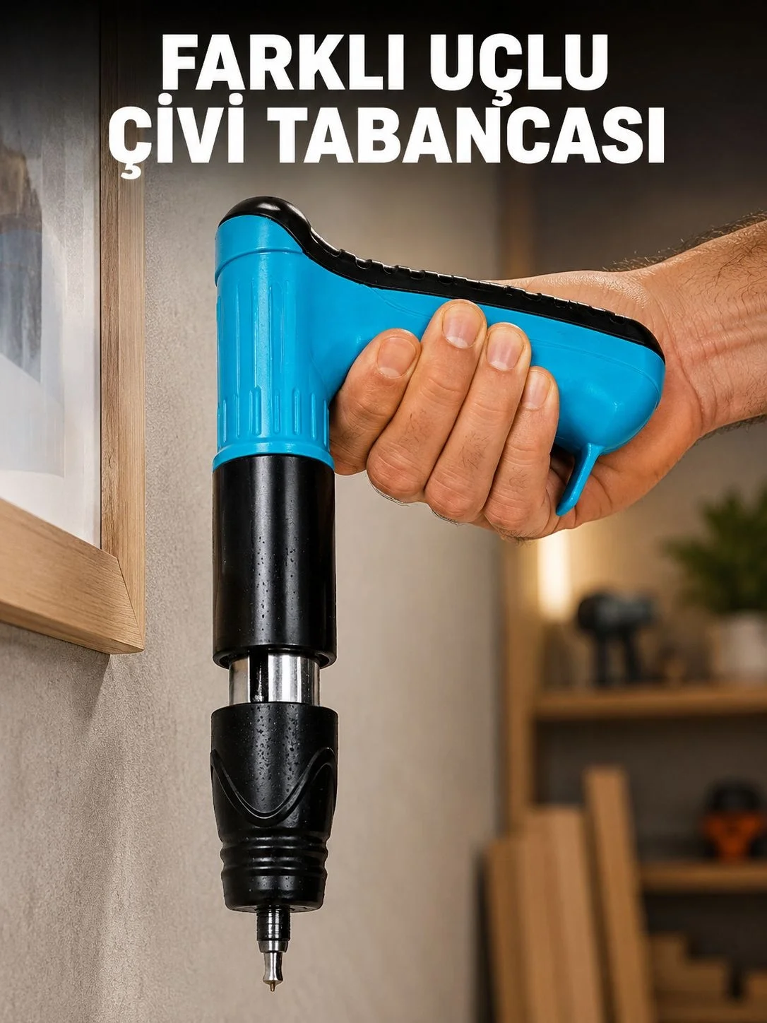 İthalat® Yaylı Manuel Çivi Tabancası Ahşap Kaplama Döşeme Sabitleme Aleti