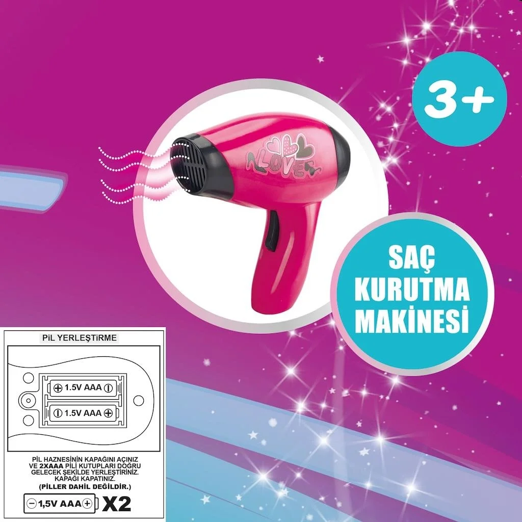 İthalat® YD-3615-3  PİLLİ SAÇ KURUTMALI