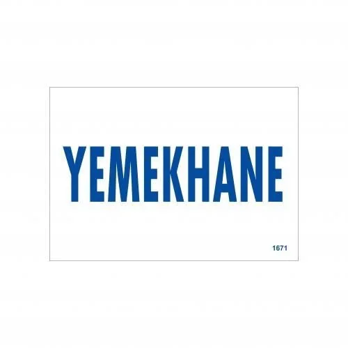 İthalat® Yemekhane Uyarı Levhası 17,5x25 KOD:1671