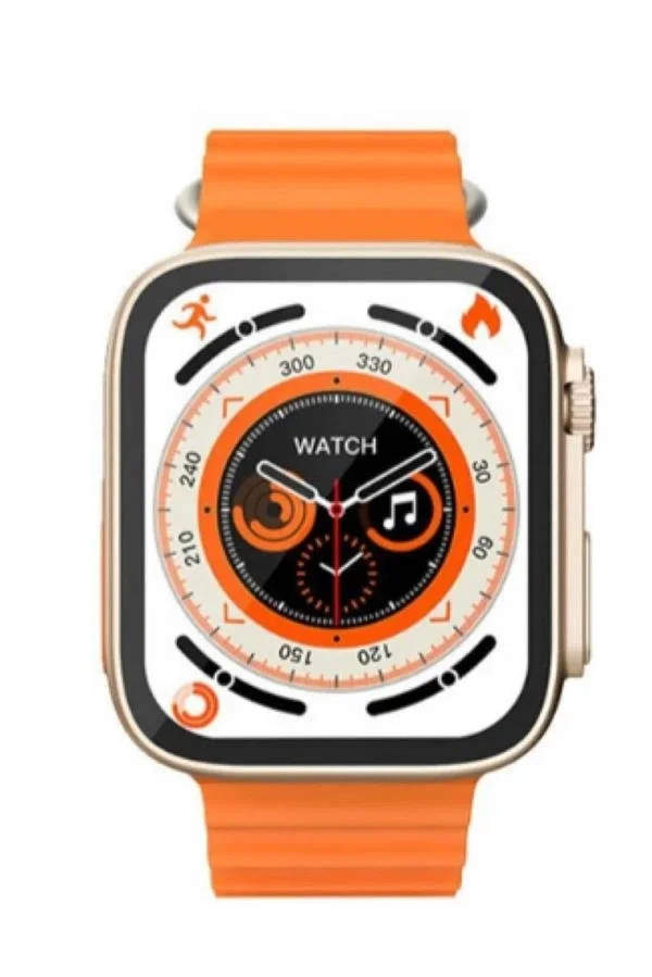 İthalat® Yeni Model Akıllı Saat Ultra Smart Watch Gümüş Kasa 45mm Titreşim