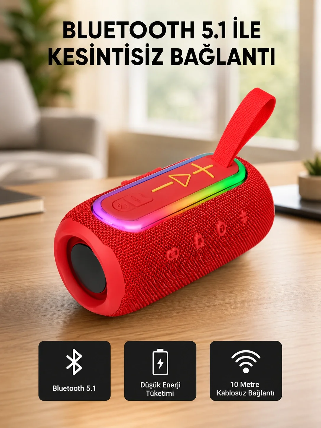 İthalat® Yeni Nesil Bluetooth 5.1 Hoparlör – Güçlü Ses, Hızlı Bağlantı, Uzun Pil Ömrü