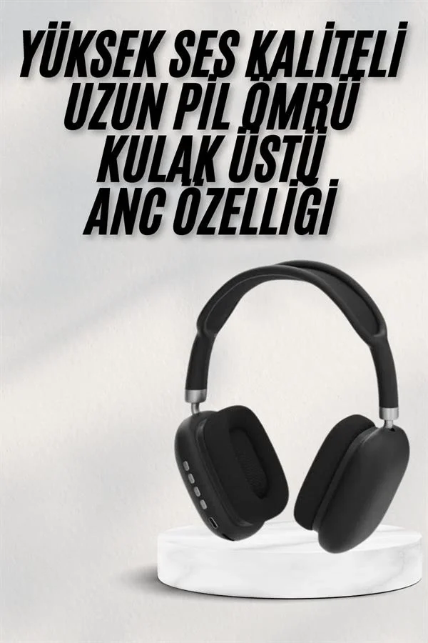 İthalat® Yeni Nesil Bluetooth Kulaklık Kulak Üstü ANC Özelliği Yüksek Ses Kaliteli