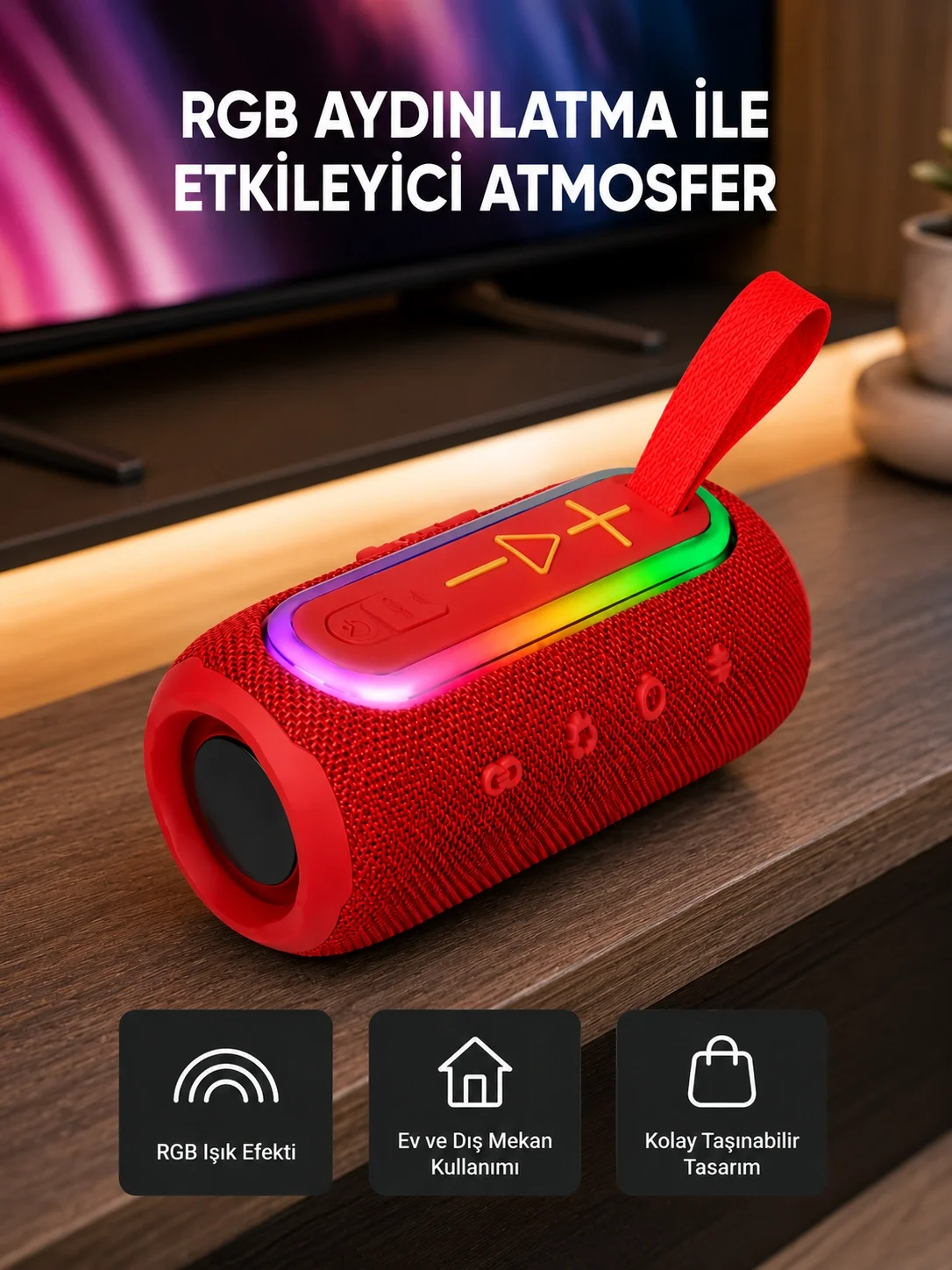 İthalat® Yeni Nesil Bluetooth Taşınabilir Hoparlör – Enerji Tasarruflu, Yüksek Ses Kaliteli