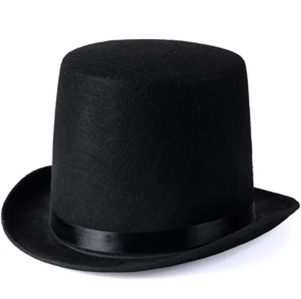 İthalat® Yetişkinler İçin Siyah Renk Ringmaster Sihirbaz Şapkası Fötr Şapka 15 cm İthalat® Yetişkinler İçin Siyah Renk Ringmaster Sihirbaz Şapkası Fötr Şapka 15 cm