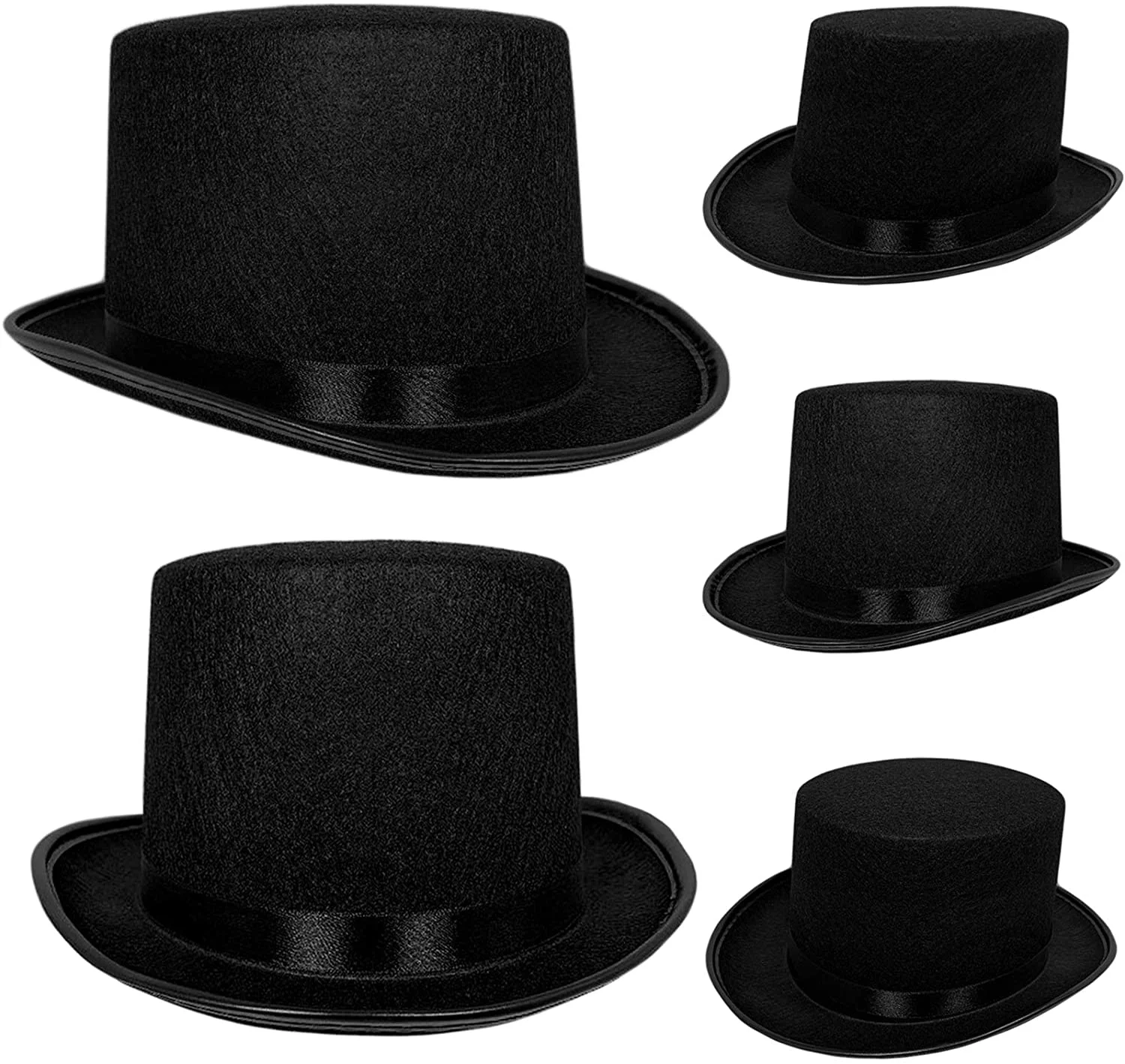 İthalat® Yetişkinler İçin Siyah Renk Ringmaster Sihirbaz Şapkası Fötr Şapka 15 cm İthalat® Yetişkinler İçin Siyah Renk Ringmaster Sihirbaz Şapkası Fötr Şapka 15 cm