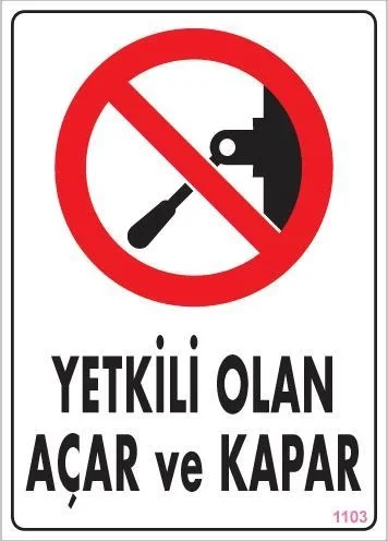 İthalat® Yetkili Elektrik Uyarı Levhası 25x35 KOD:1103 İthalat® Yetkili Elektrik Uyarı Levhası 25x35 KOD:1103
