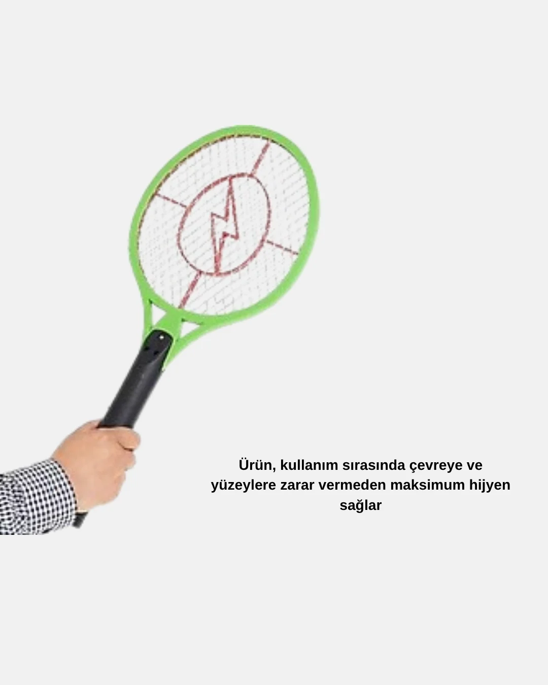 İthalat® Yüksek Gerilimli Elektronik Sinek Raket – Sessiz, Kimyasız ve Güvenli Kullanım