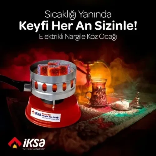 İthalat® Yuvarlak Galvaniz Elektrikli Nargile Köz Ocağı