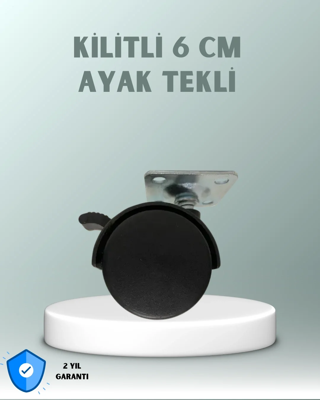 İthalat® Zemin Korumalı 6 cm Kilitli Döner Ayak