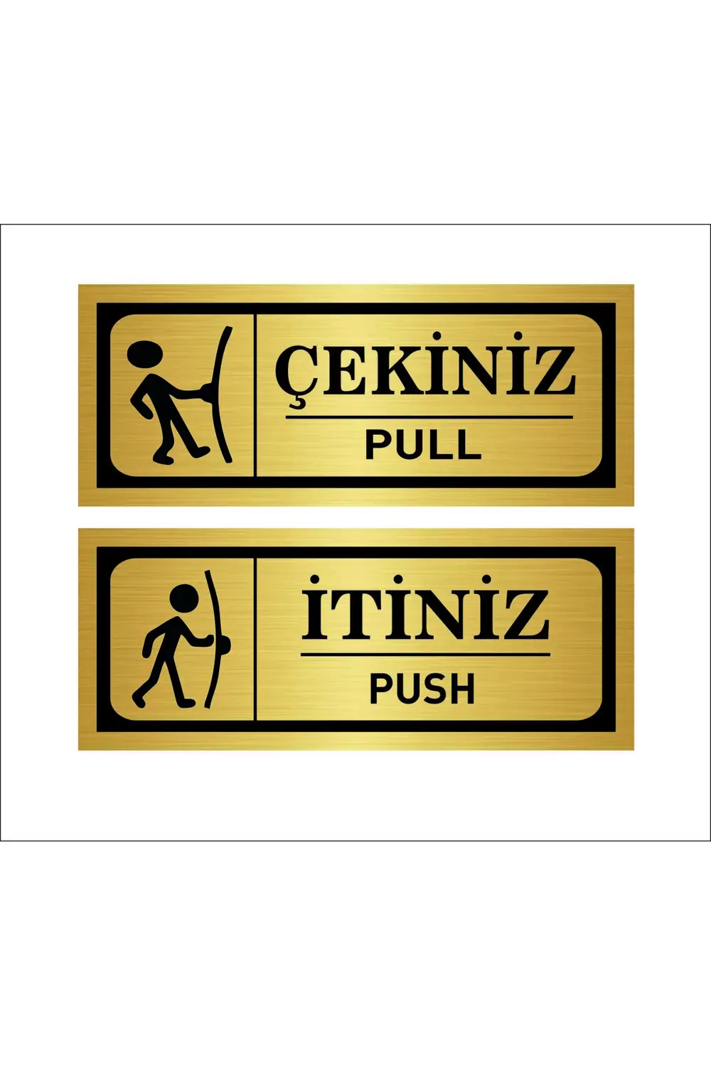 İTİNİZ ÇEKİNİZ LOGOLU GOLD RENK METAL ETİKET