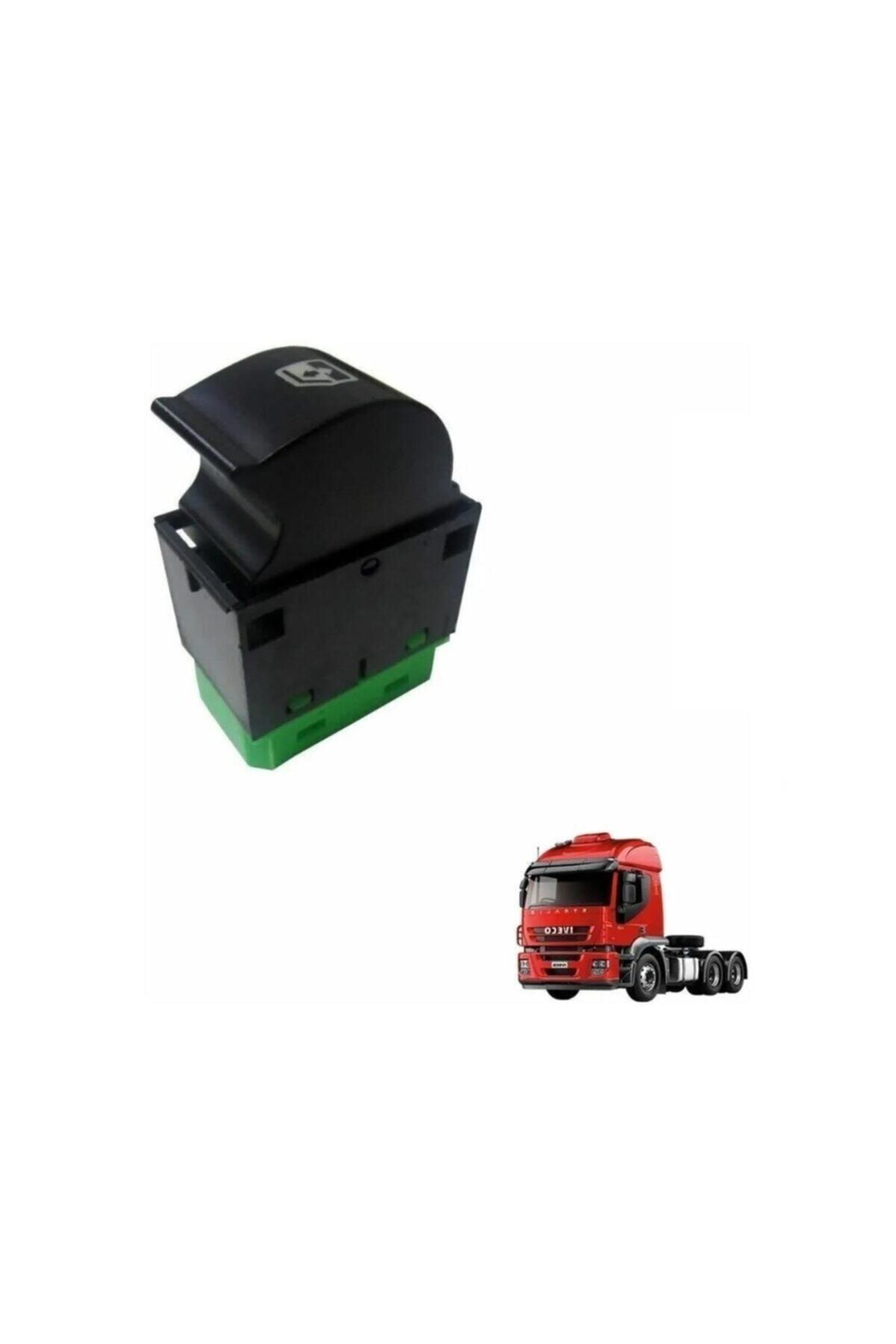 Iveco Stralis Uyumlu Sağ Ön Tekli Cam Açma Düğmesi Anahtarı