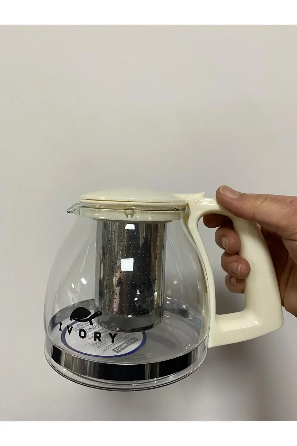 Ivory Borosilikat Cam Demlik Süzgeçli