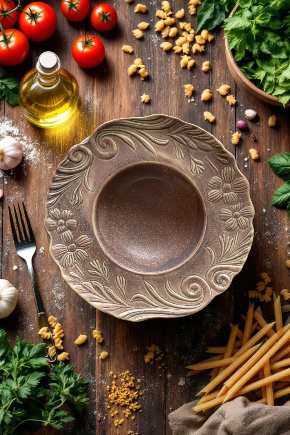 Ivy Nebula 26cm Porselen Makarna ve Salata Tabağı