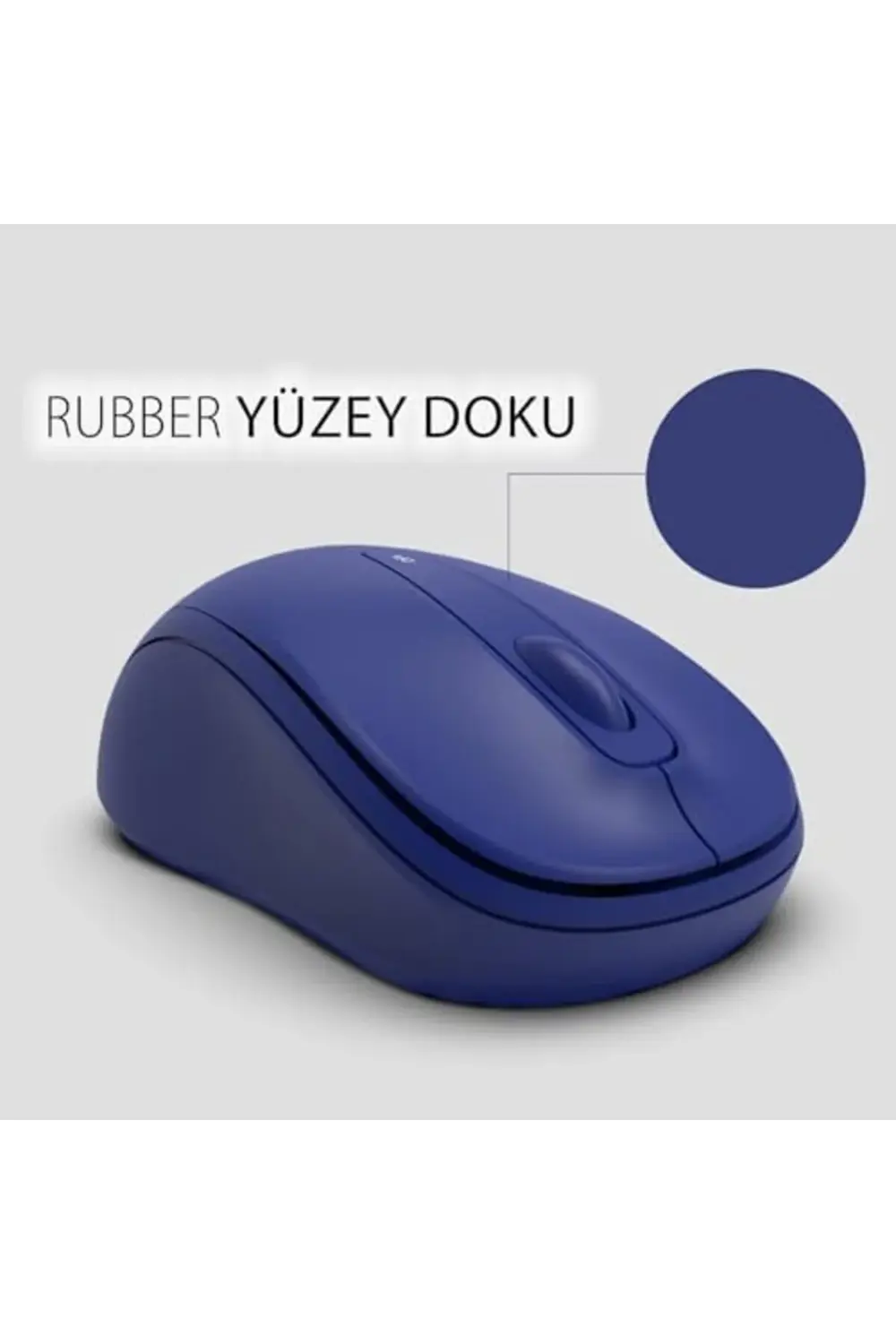 IWM-311RM SILENT MOUSE MAVİ Komple Rubber Soft Yüzey,Sessiz Tuş,E